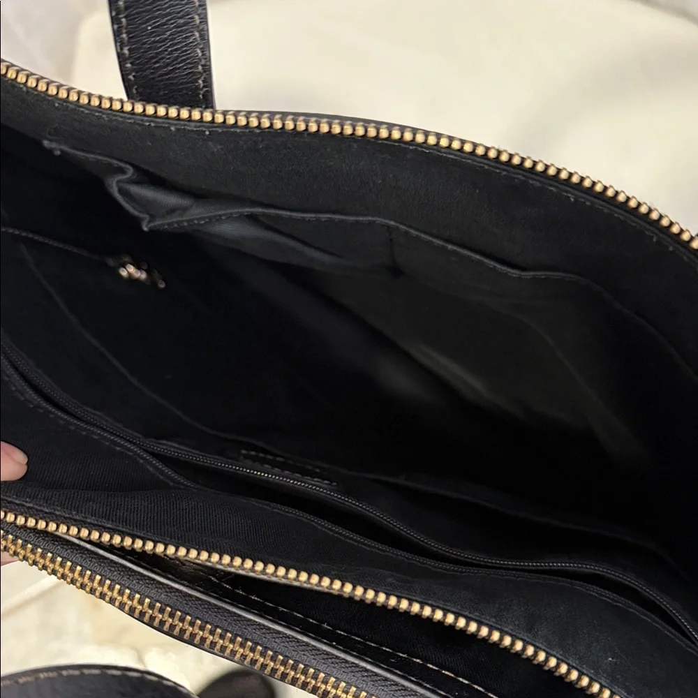 Fossil Black Leather Laptop Bag - Picture 7 of 11